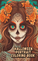 Halloween Portrait Coloring Book: Horror coloring book for adults scary and creepy