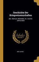 Geschichte Der Kriegswissenschaften