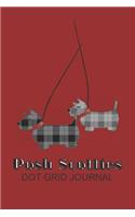 Posh Scotties in Tartan Dot Grid Journal