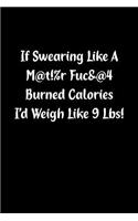 If Swearing Like a M@t!%r Fuc&@4 Burned Calories I'd Weigh Like 9 Lbs!: Fun Gag Gift Notebook for Women or Men