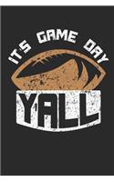 It's Game Day Y'All: American Football. Dot Grid Composition Notebook to Take Notes at Work. Dotted Bullet Point Diary, To-Do-List or Journal for Men and Women.
