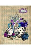 Notebook: Alice in Wonderland Art Cover Notebook, 8 x 10, 200 Pages Lined Paper For Writing Notebook, Perfect for Journaling, Note Taking or Diary