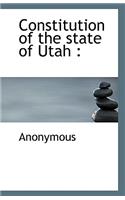 Constitution of the state of Utah