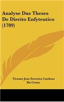 Analyse Das Theses De Direito Enfyteutico (1789)