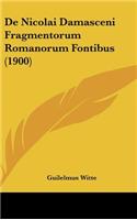 de Nicolai Damasceni Fragmentorum Romanorum Fontibus (1900)