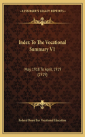 Index To The Vocational Summary V1