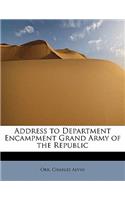 Address to Department Encampment Grand Army of the Republic