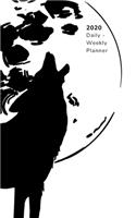 2020 Daily - Weekly Planner Wolf Howling at Moon