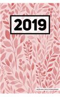 2019 Undated Weekly Monthly Planner Notebook