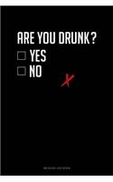 Are You Drunk? Yes No: Mileage Log Book(394 Mileage Log Book)