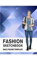 Fashion Sketchbook Male Figure Template