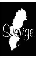 Sverige - Black Lined Notebook with Margins (Sweden): 101 Pages, Medium Ruled, 6 x 9 Journal, Soft Cover