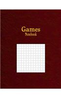 Games Notebook: 1/3" Octagonal Graph Paper Rule