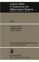 Notwendige Optimalitätsbedingungen Und Ihre Anwendung
