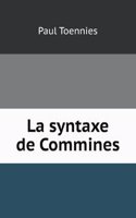 La syntaxe de Commines