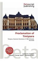 Proclamation of Timi Oara: (English)