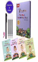 The Magic Hand Writing Book COMBO English Hindi | Alphabet | Mulaxar | 4 Book | 1 Pen Set