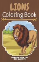 Lions Coloring Book