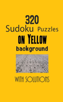 320 Sudoku Puzzles on Yellow background with solutions