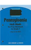 Holt Math Pennsylvania Test Prep Workbook for Grade 7