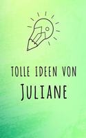 Tolle Ideen von Juliane: Unliniertes Notizbuch mit Rahmen für deinen Vornamen