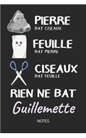 Rien ne bat Guillemette - Notes: Noms Personnalisé Carnet de notes / Journal pour les filles et les femmes. Kawaii Pierre Feuille Ciseaux jeu de mots. Fournitures scolaires, premier