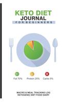 Keto Diet Journal For Beginners Macro & Meal Tracking Log Ketogenic Diet Food Diary