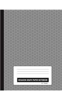 Hexagon Graph Paper Notebook - 0.2 Hexes: Small Grids Hexagonal Paper Gray(1 Hexagonal 0.2 Graph)