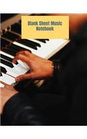 Blank Sheet Music Notebook: Music Manuscript Paper, Staff Paper, Musician Notebook 8.5 x 11, 100 pages