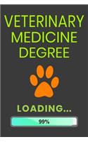 Veterinary Medicine Degree Loading: Veterinarian Student Blank Lined Journal Notebook
