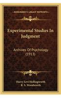 Experimental Studies in Judgment