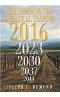 Remembering the Sabbatical Years of 2016