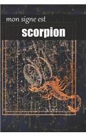 scorpion signe astrologique, carnet ligné