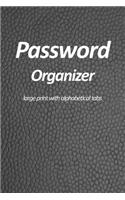 Password organizer large print with alphabetical tabs