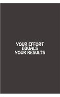 Your Effort Equals Your Results: 6x9 Ruled Blank, Appreciation Notebook For Employees, Cute Original Adult Gift For Coworker, Inspirational Journal To Write In For Work Friends.
