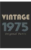 Retro Birthday - Vintage 1975 Notebook Original Parts Gift