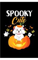 Spooky Cute: Funny Spooky Cute Poodle Halloween Pumpkin Costume Gift Journal/Notebook Blank Lined Ruled 6x9 100 Pages