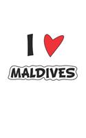 Maldives: Notebook, Journal - Gift Idea for Globetrotters and Travel Fans - dot grid - 6x9 - 120 pages