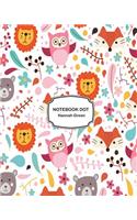Notebook Dot: Colorful Animals: Notebook Journal Diary, 120 pages, 8" x 10"