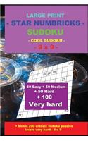 Large Print - Star Numbricks Sudoku - Cool Sudoku - 9 X 9 -