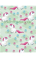 Sketchbook: : Unicorn Stationary for Girls 110 Pages of 8.5" X 11" Blank Paper for Drawing, Sketching and Doodling Unicorn Girl Gifts Super Cute Notebook Doodle