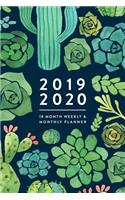 2019 2020 18 Month Weekly & Monthly Planner: January 2019 - June 2020