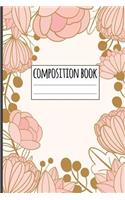 Composition Book: Flower Frame College Ruled Blank Journal (6x9 inches 120 Pages)