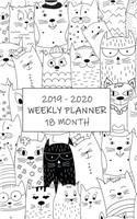 2019 - 2020 18 Month Weekly Planner: Crazy Cat Planner Keeps Kittens Current! Daily Diary Digs Deep Down for Streamlined Schedules!(1 Crazy Cat Planner)