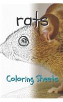 Rat Coloring Sheets: 30 Rat Drawings, Coloring Sheets Adults Relaxation, Coloring Book for Kids, for Girls, Volume 9