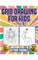 How to draw stuff (Grid drawing for kids - Action Figures)