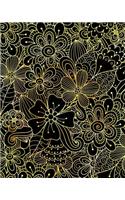 Journal Notebook Flower Pattern 6: 172 Page Blank Journal 8 x 10 Size, Unlined For Journaling, Writing, Planning or Doodling.(21 Artsy Plain Journals)