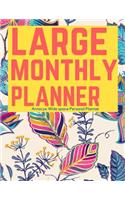 Armscye Large Monthly Planner: Wide space Personal Planner/At a glance large Planner/Day Planner and Organizer/ Personal Organizer and Planner(Large Personal Planner/Functional Wide Space Planners)