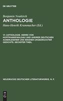 Anthologie, VI, Anthologie. Herrn Von Hoffmannswaldau Und Andrer Deutschen Auserlesener Und BiÃ?her Ungedruckter Gedichte. Sechster Theil
