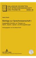 Beitraege Zur Sprechwissenschaft I